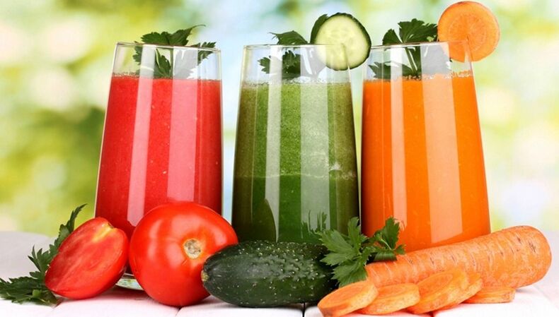 Low-calorie Vegetable Juices in the Drinking Diet Menu