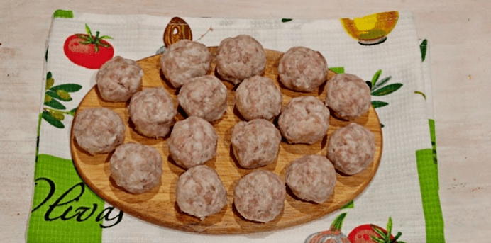 Inductive boiled meatballs